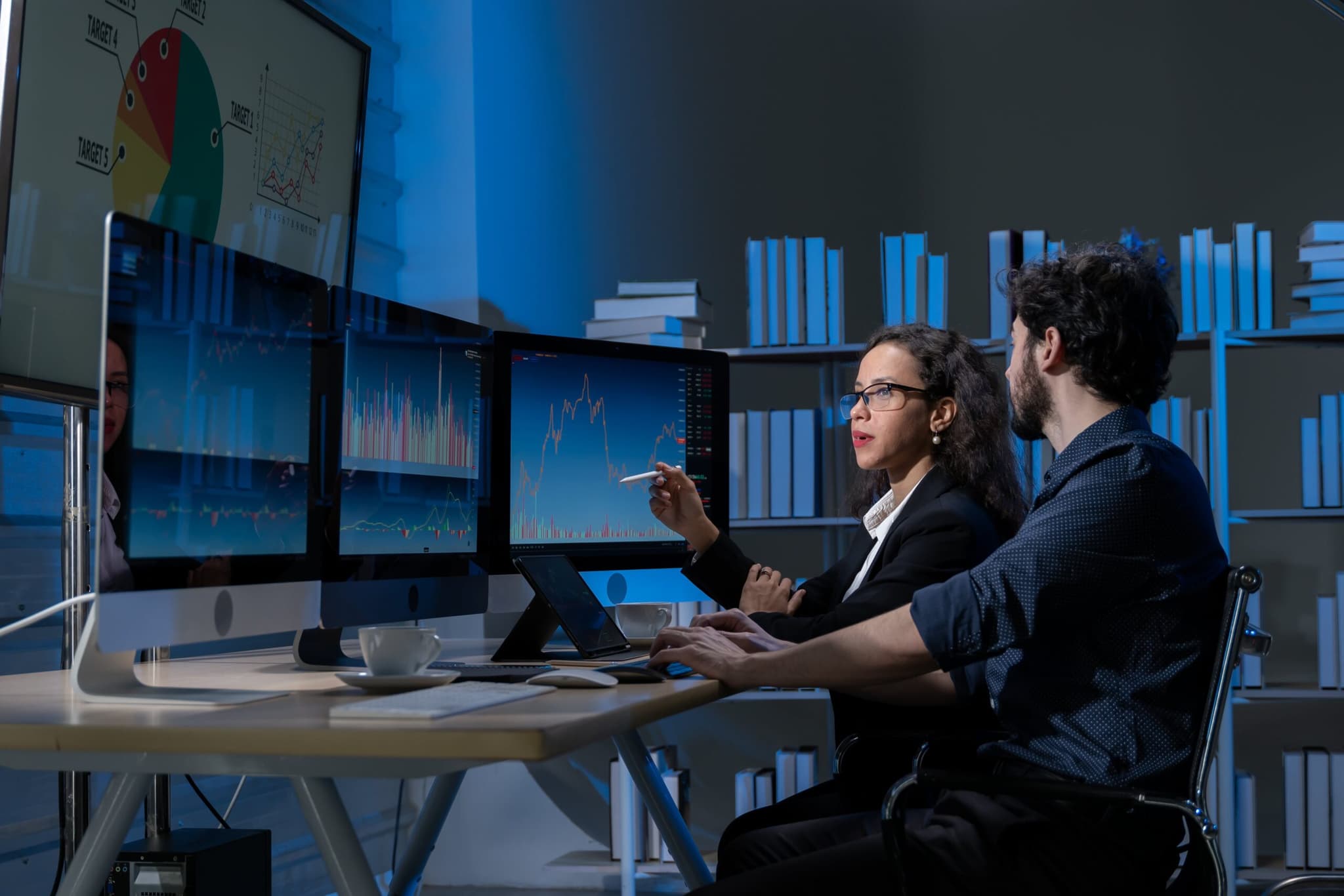 Business team working in an office