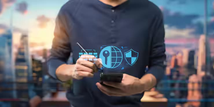 Clinician using secure mobile device