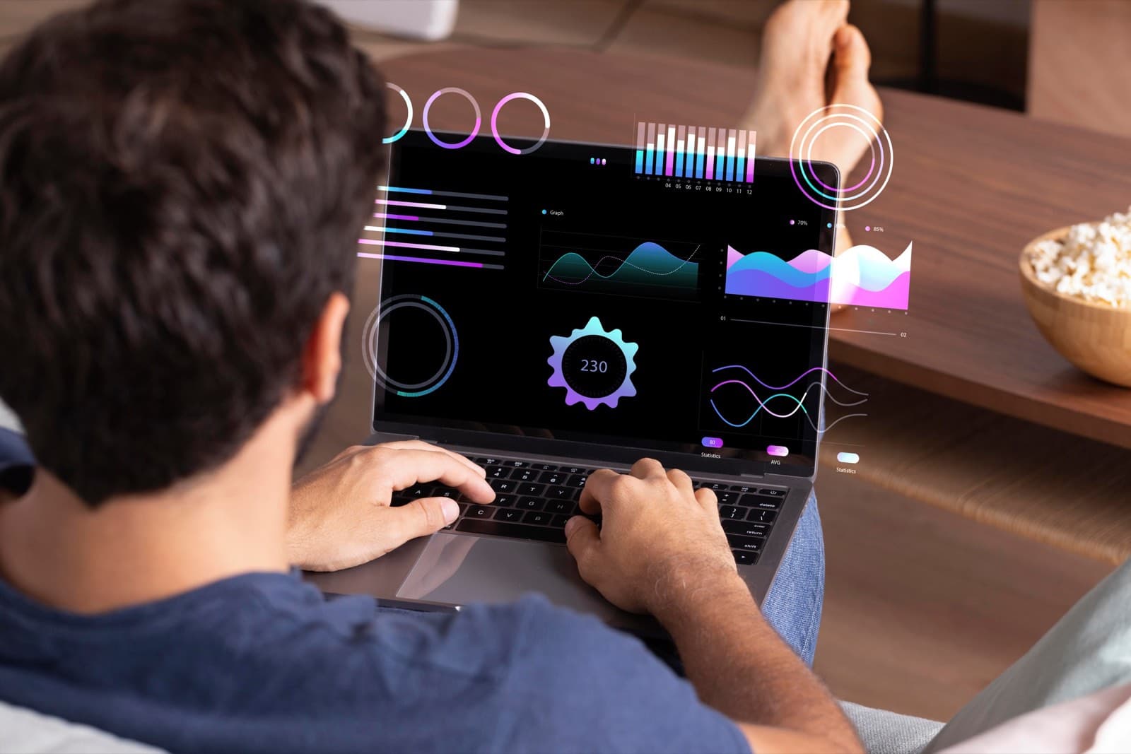 Representation of user experience interface design on laptop