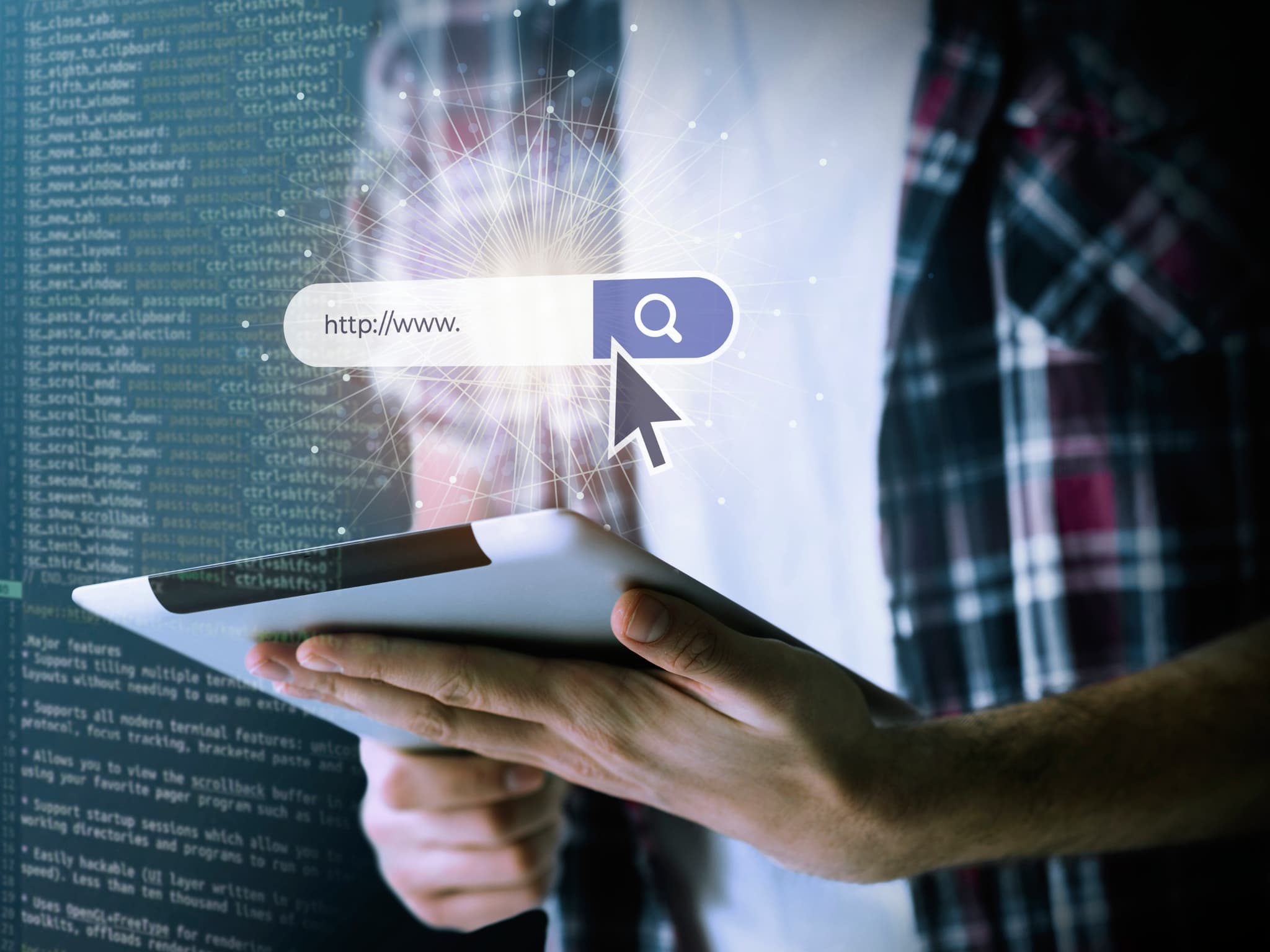 Person working with web accessibility and digital interface tools