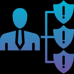 Risk management illustration icon